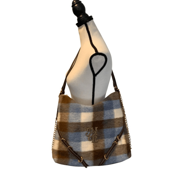 Plaid Y2k Shoulder Hobo Bag - Picture 5 of 9